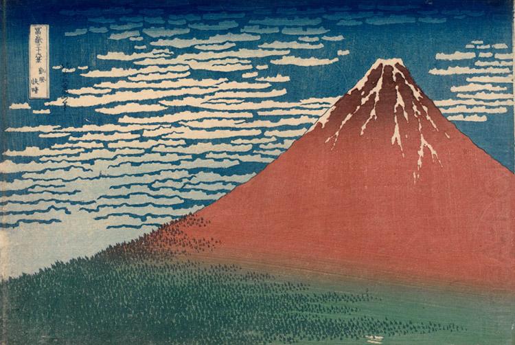 Katsushika Hokusai Mount Fuji in Clear Weather (nn03) china oil painting image
